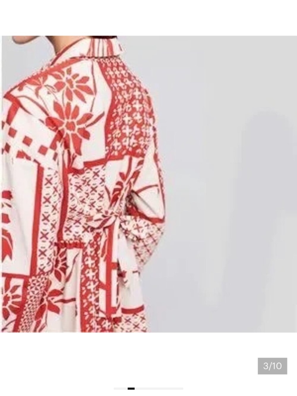 Red & White Anthro/ Maeve Shirt Dress Tunic - Picture 3 of 9